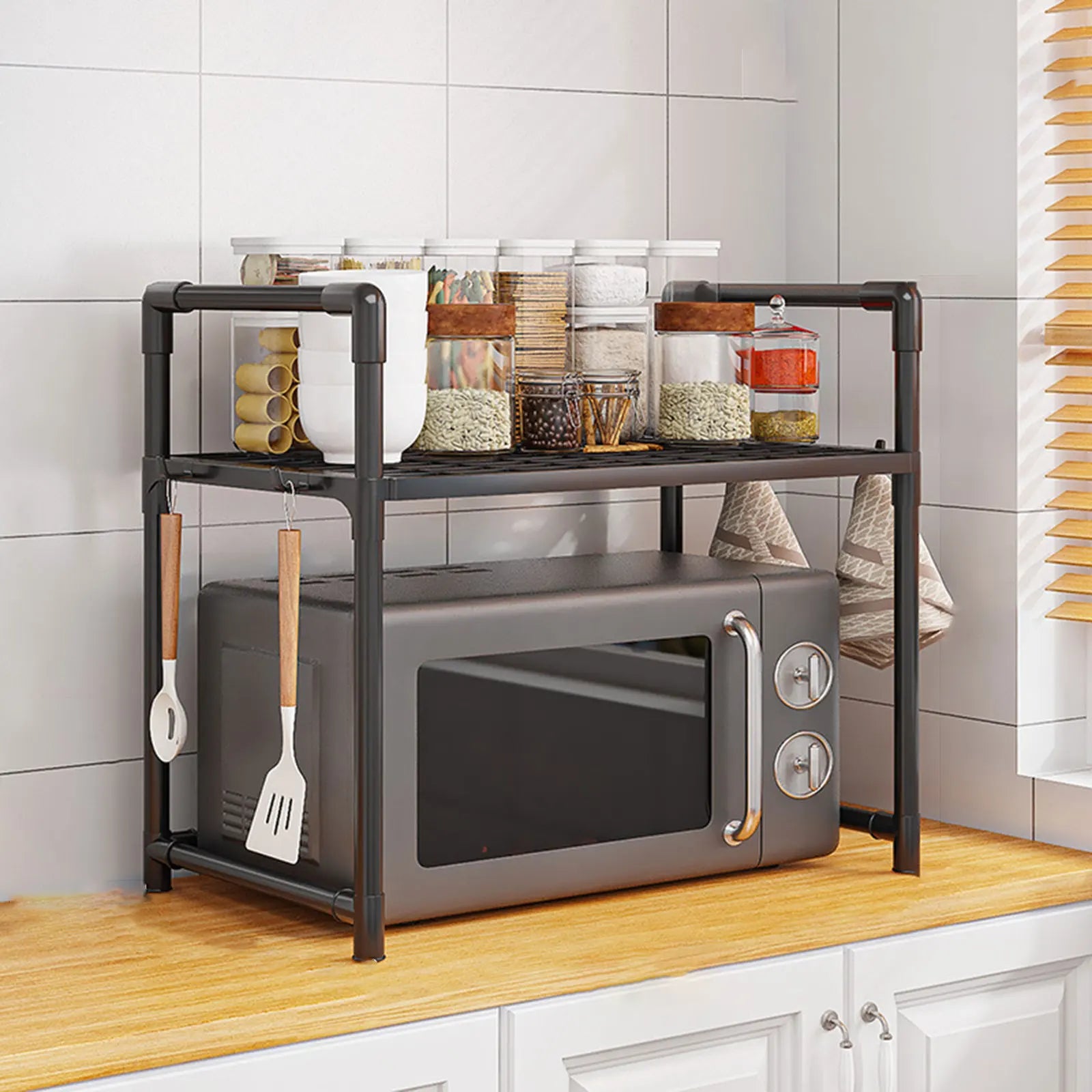 Microwave Oven Storage Rack – Multifunctional Kitchen Shelf