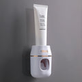 WIKHOSTAR Bathroom Accessoriest Set Automatic Toothpaste Dispenser Wall-mounted Toothpaste Squeezer Dust-proof Toothbrush Holder