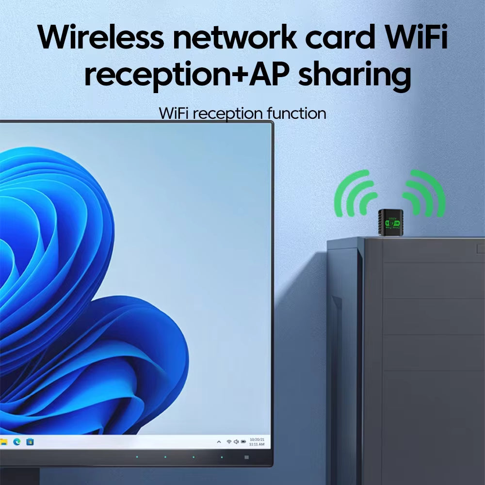 New 900Mbps USB Bluetooth 5.4 Adapter Wireless Dongle Audio Receiver Transmitter Driver Free WiFi6 For PC/Laptop Keyboard/Mouse