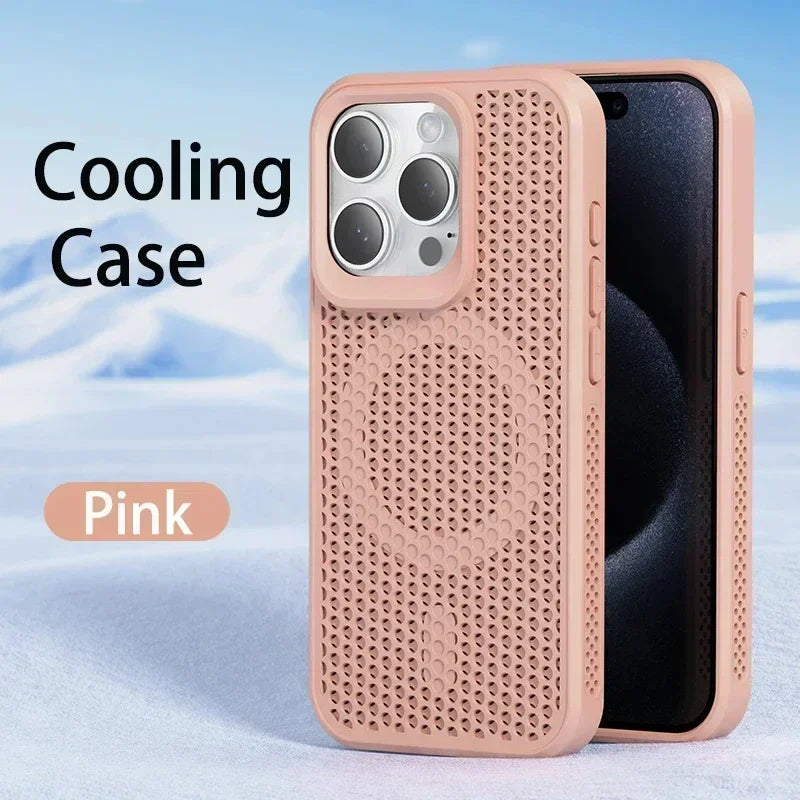 Breathable Cooling Phone Case for iPhone – Magnetic MagSafe Hard Cover