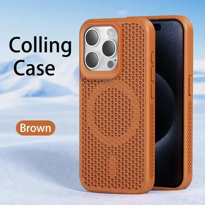 Breathable Cooling Phone Case for iPhone – Magnetic MagSafe Hard Cover