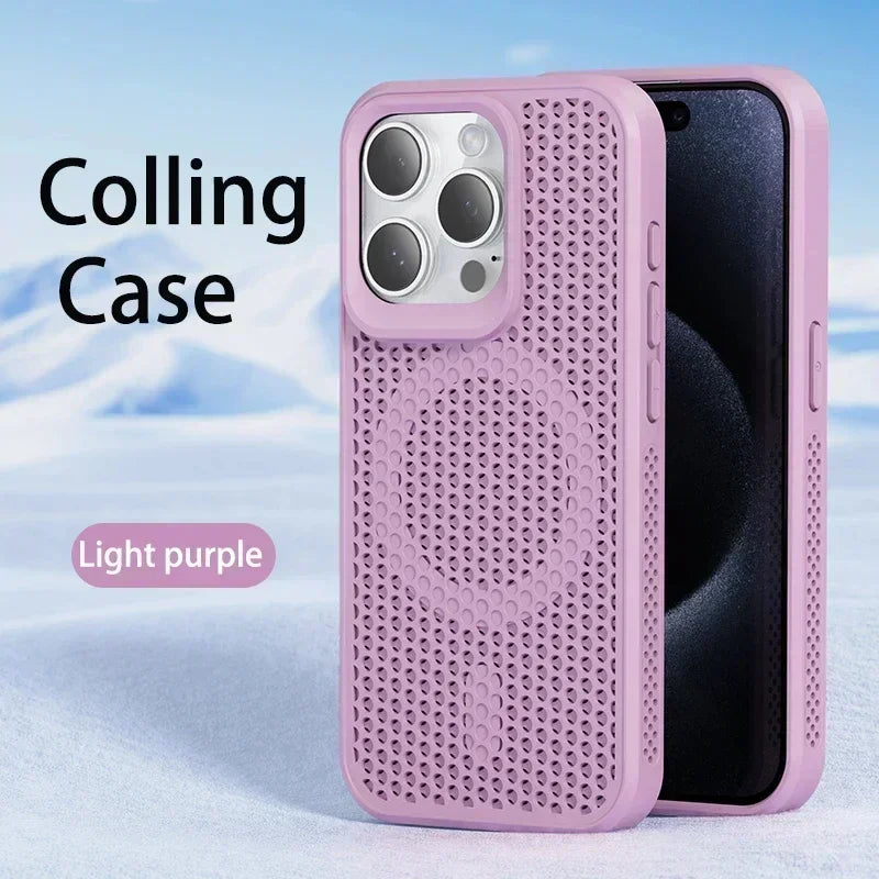 Breathable Cooling Phone Case for iPhone – Magnetic MagSafe Hard Cover