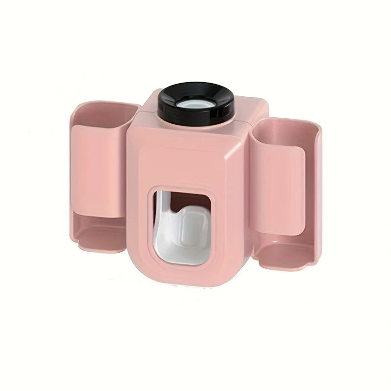 1pc Toothbrush Holder With Automatic Toothpaste Dispenser, Wall Mounted  Punch-free Multifunctional Electric Toothbrush Holder