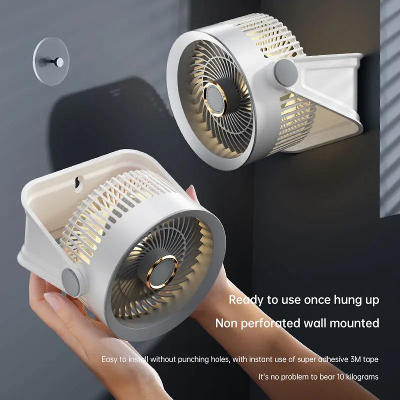 Cordless Electric Fan 4000mah Wireless Portable Air Circulator Fan Desktop Wall Ceiling Air Cooling Cooler Quiet Ventilator