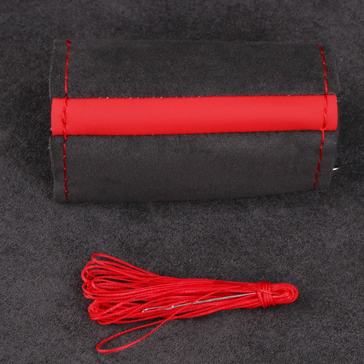Universal Suede Steering Wheel Cover – Soft Leather Braiding for Cars