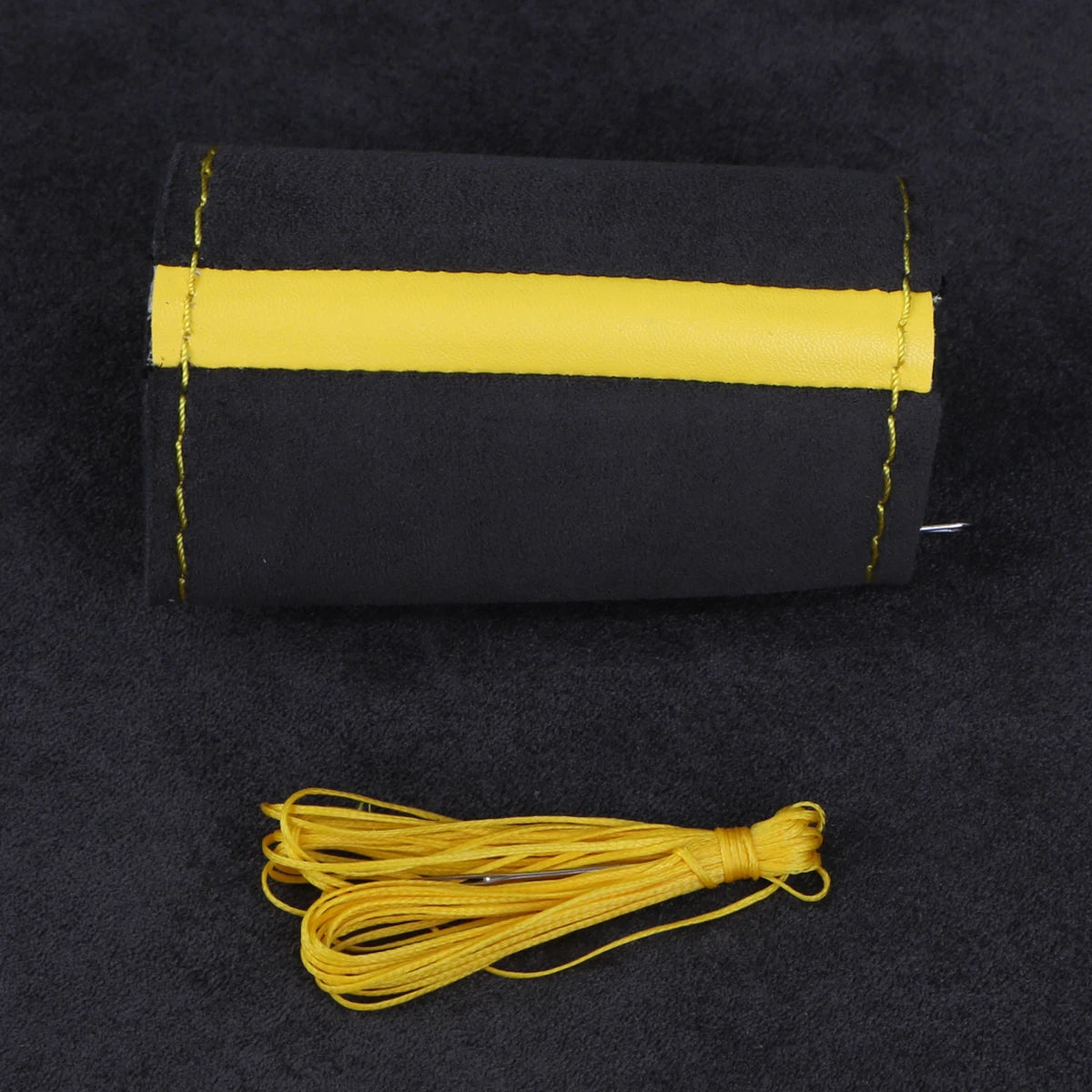 Universal Suede Steering Wheel Cover – Soft Leather Braiding for Cars