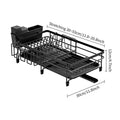 Expandable Dish Drying Rack with Drainboard – Rotatable Spout & Utensil Holder