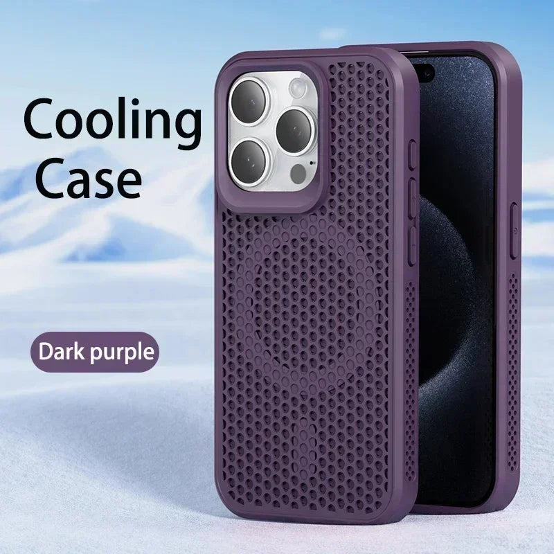 Breathable Cooling Phone Case for iPhone – Magnetic MagSafe Hard Cover