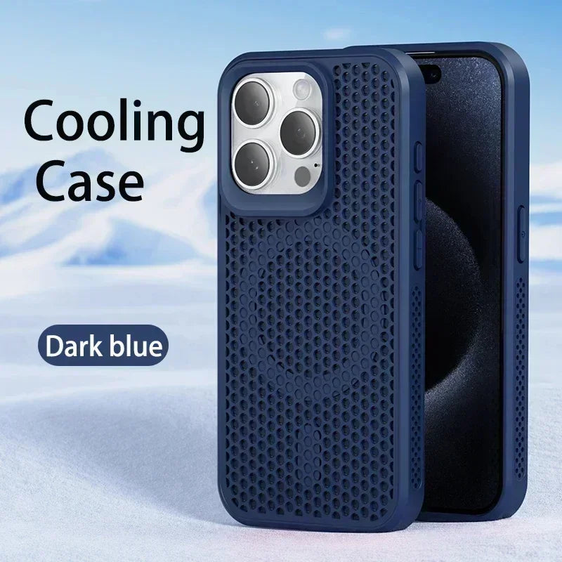 Breathable Cooling Phone Case for iPhone – Magnetic MagSafe Hard Cover