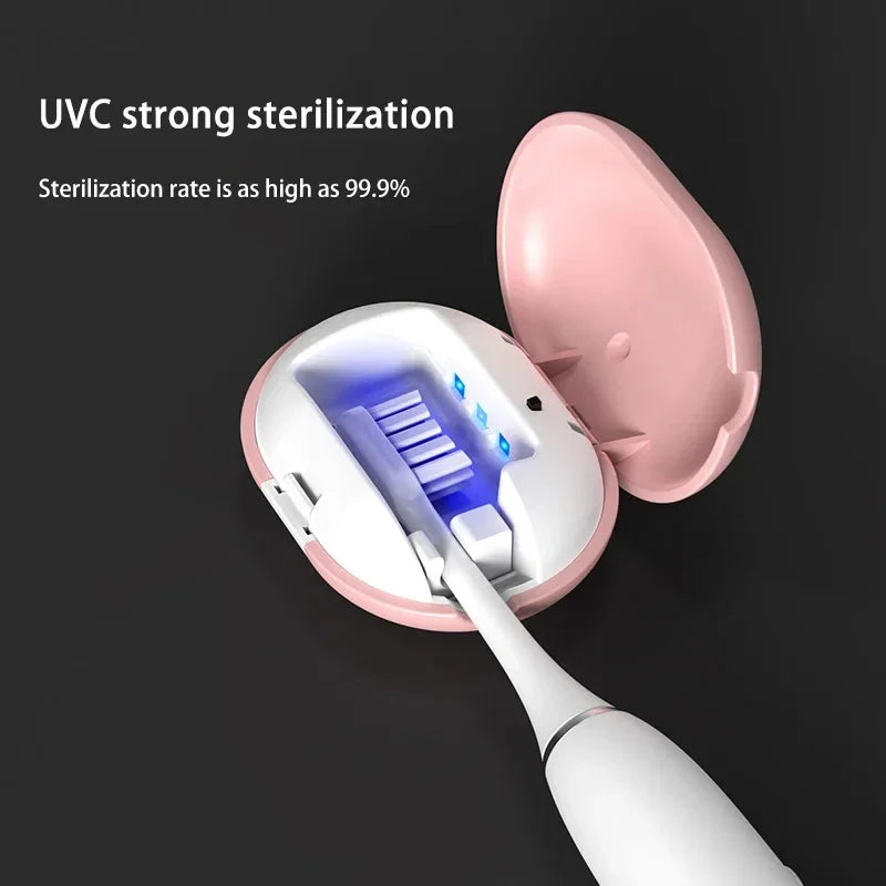 Portable Travel Toothbrush Sterilizer Home Bathroom Toothbrush UV Sterilization Toothbrush Box Holder USB Rechargeable