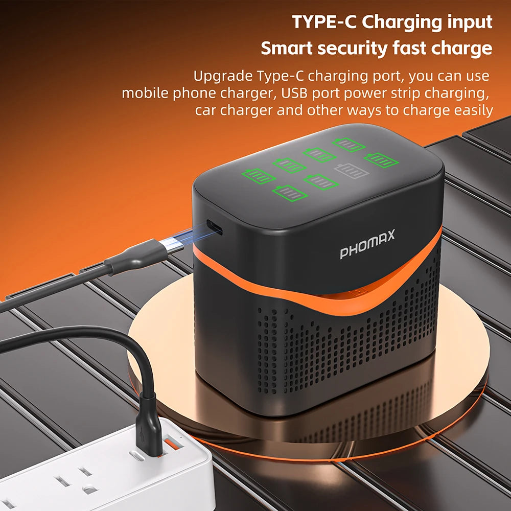 PHOMAX Rechargeable Lithium Battery 1.5V – AA & AAA with Fast Charger