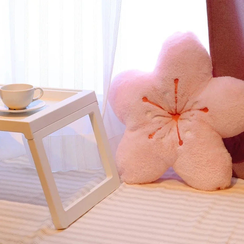 Super Soft Cherry Blossom Flower Pillow, Princess Style Love Pillow for Living Room, Adult, Cute Niche Gift for Valentine's Day