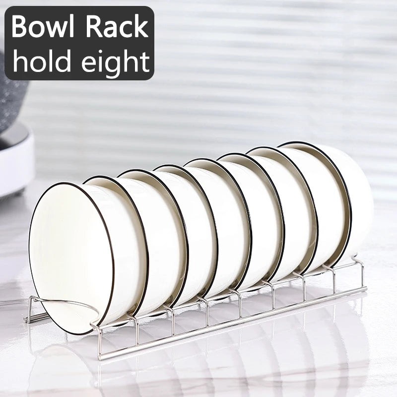 Compact Dish Drying Rack 1-Tier – Stainless Steel Bowl & Plate Drainer