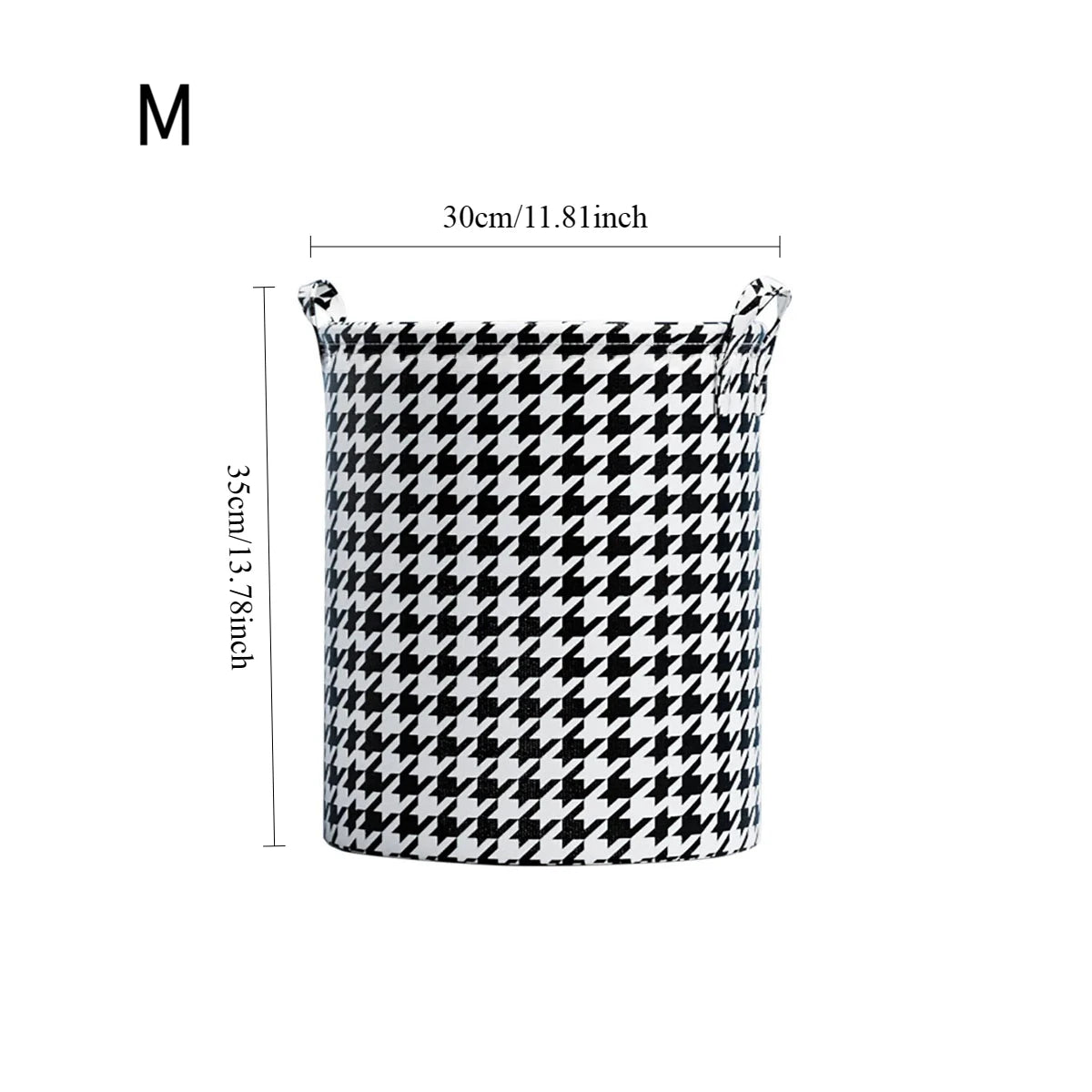 Foldable Houndstooth Laundry Basket