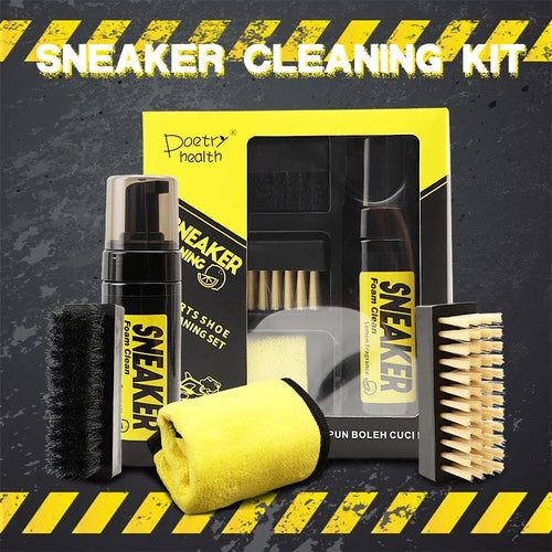 150ml Dry Cleaning Set for White Shoes Water-Free Foam Sneaker Cleaner Kit with Brush And Cloth All-in-One Shoe Cleaning Solutio