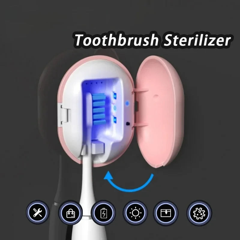 Portable Travel Toothbrush Sterilizer Home Bathroom Toothbrush UV Sterilization Toothbrush Box Holder USB Rechargeable