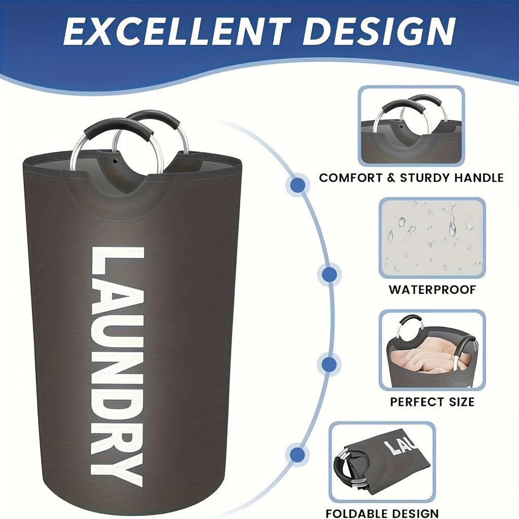 Large Foldable Laundry Basket – Lightweight Waterproof Storage Bag