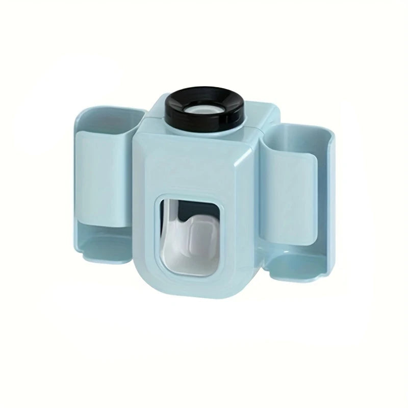 Wall-Mounted Toothbrush Holder with Automatic Toothpaste Dispenser