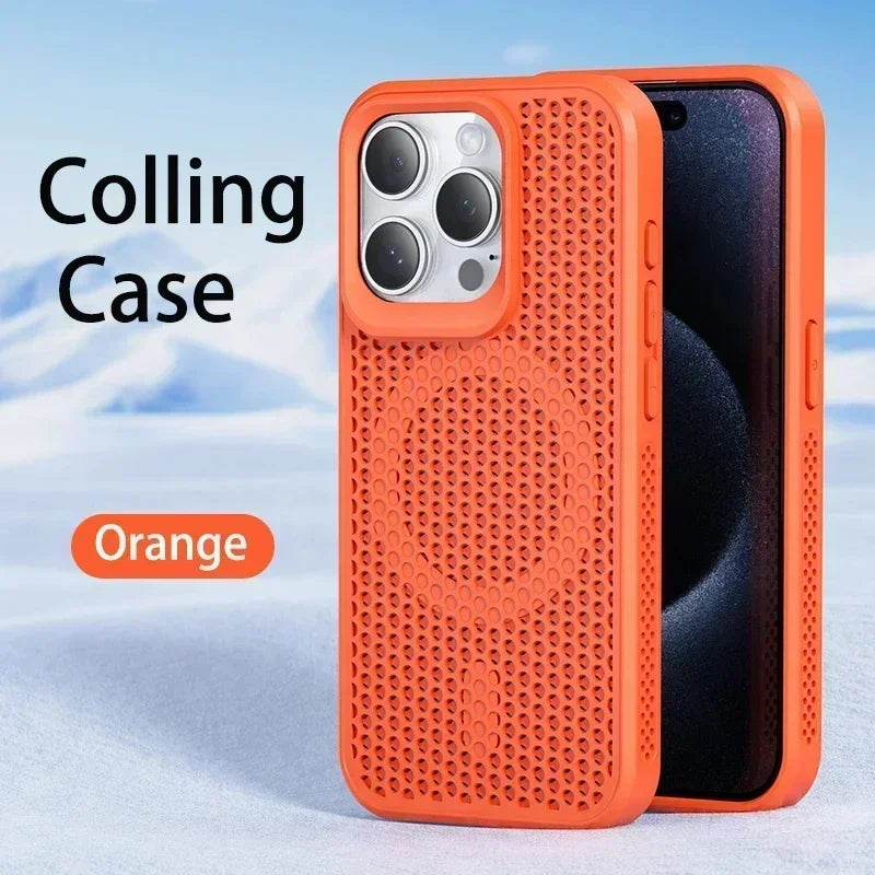Breathable Cooling Phone Case for iPhone – Magnetic MagSafe Hard Cover