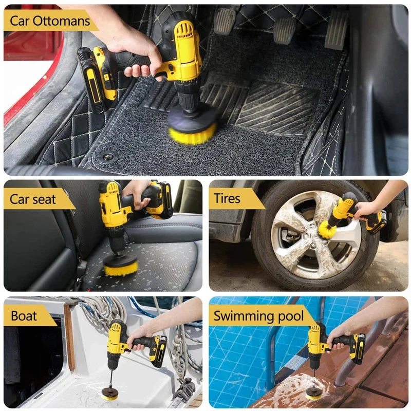 Drill Brush Cleaning Set 3PCS – Powerful Scrubber Kit