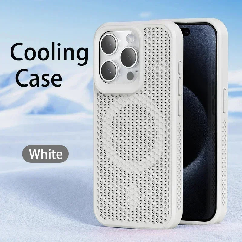 Breathable Cooling Phone Case for iPhone – Magnetic MagSafe Hard Cover
