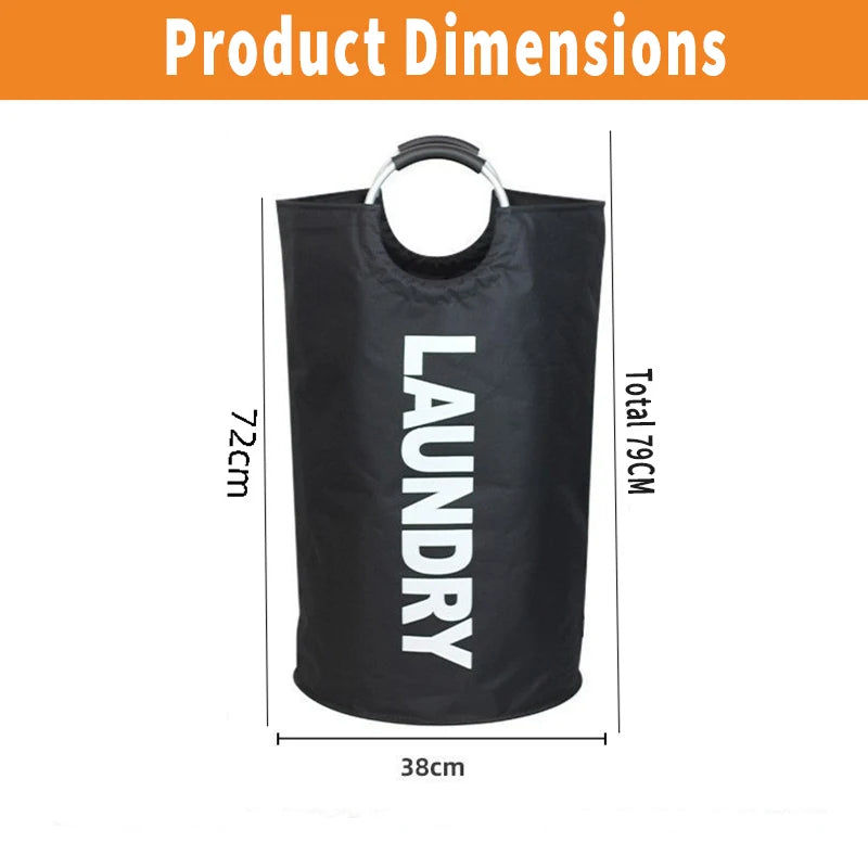 Extra-Large Waterproof Laundry Basket – Foldable with Padded Handles