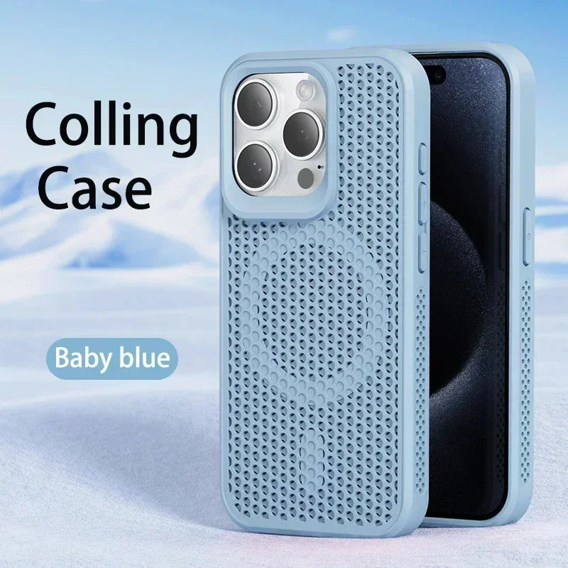 Breathable Cooling Phone Case for iPhone – Magnetic MagSafe Hard Cover