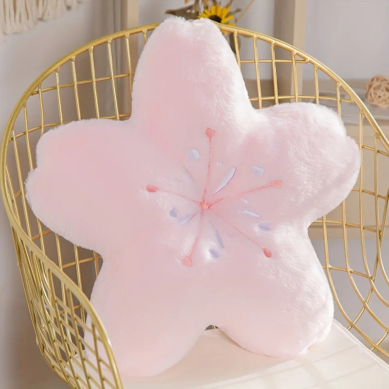 Super Soft Cherry Blossom Flower Pillow, Princess Style Love Pillow for Living Room, Adult, Cute Niche Gift for Valentine's Day