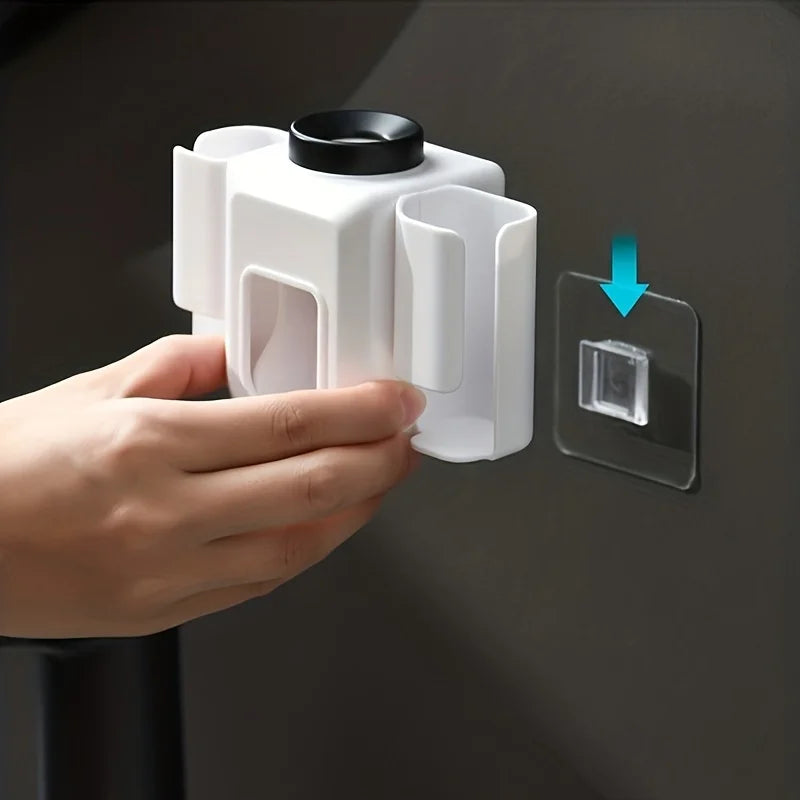 1pc Toothbrush Holder With Automatic Toothpaste Dispenser, Wall Mounted  Punch-free Multifunctional Electric Toothbrush Holder