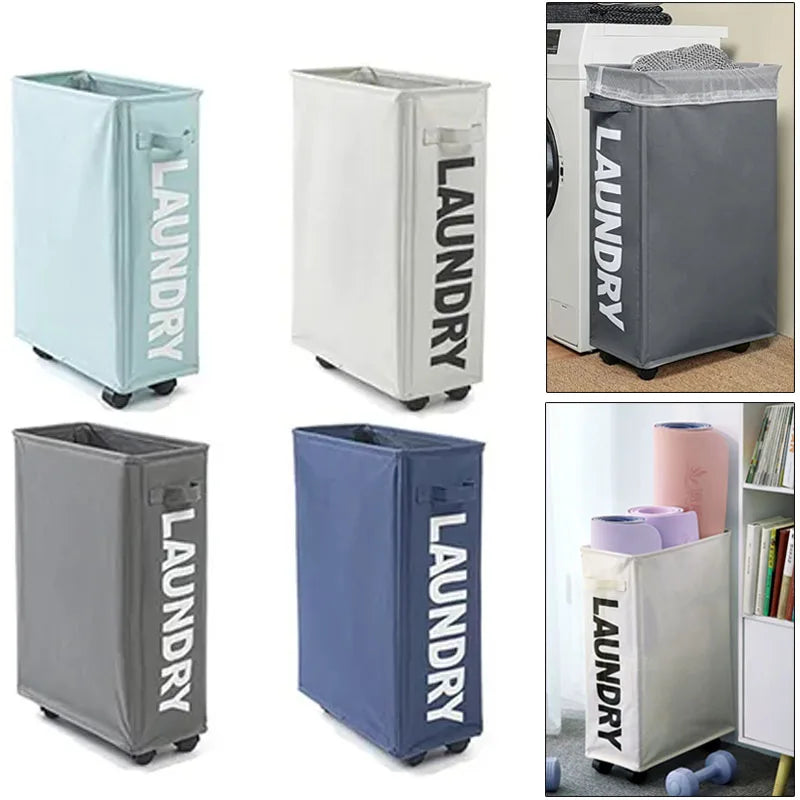 Laundry Basket with Wheels – Large Foldable Waterproof Storage Bag