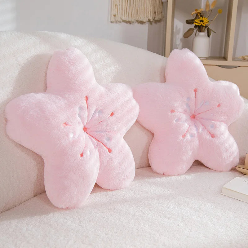 Super Soft Cherry Blossom Flower Pillow, Princess Style Love Pillow for Living Room, Adult, Cute Niche Gift for Valentine's Day
