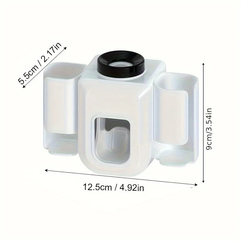 1pc Toothbrush Holder With Automatic Toothpaste Dispenser, Wall Mounted  Punch-free Multifunctional Electric Toothbrush Holder