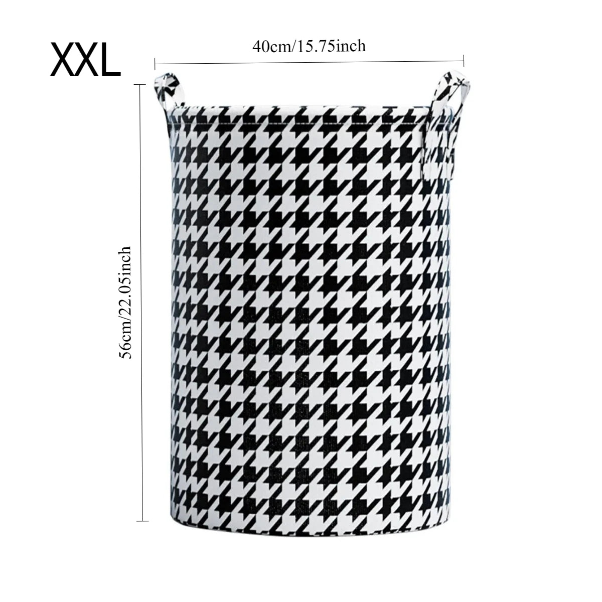 Foldable laundry basket with sturdy handles, perfect for clothes, blankets, toys, and household storage. Made from durable material with a large capacity. Easy to carry and folds flat for convenient storage when not in use.