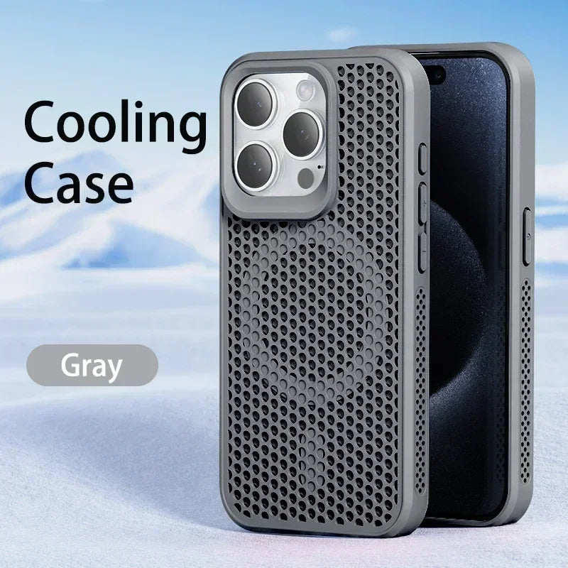 Breathable Cooling Phone Case for iPhone – Magnetic MagSafe Hard Cover