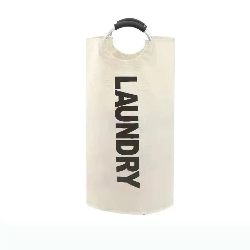 Extra-large waterproof laundry basket with padded handles. Foldable, lightweight and durable. Perfect for clothes, blankets, toys and home storage. Saves space and keeps your home organized.