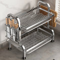 Large Dish Drying Rack with Drainboard – Compact Kitchen Drainer with Utensil Holder