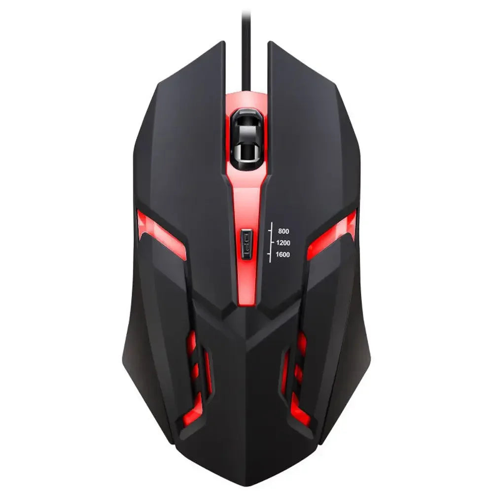 USB Wired Gaming Mouse – RGB LED Backlit, Ergonomic Design, 1200 DPI for PC & Laptop