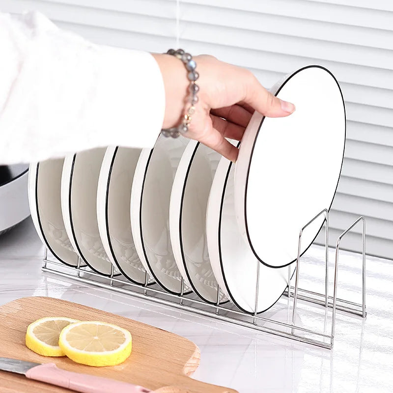 Compact Dish Drying Rack 1-Tier – Stainless Steel Bowl & Plate Drainer