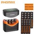 PHOMAX Rechargeable Lithium Battery 1.5V – AA & AAA with Fast Charger