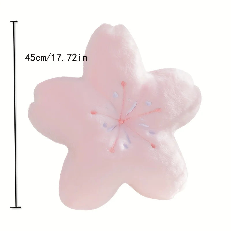 Super Soft Cherry Blossom Flower Pillow, Princess Style Love Pillow for Living Room, Adult, Cute Niche Gift for Valentine's Day