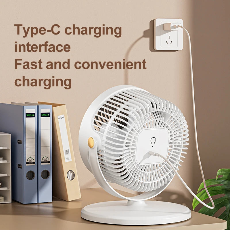 Wireless Height-Adjustable Fan – USB Rechargeable Portable Fan for Camping & Travel