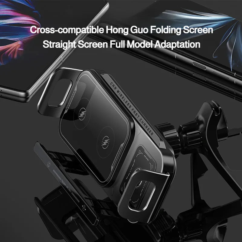 Magnetic Car Rotating Phone Holder Large Screen Dedicated Navigation Wireless Auto Charger for High Intelligent Mobile Phone/Pad
