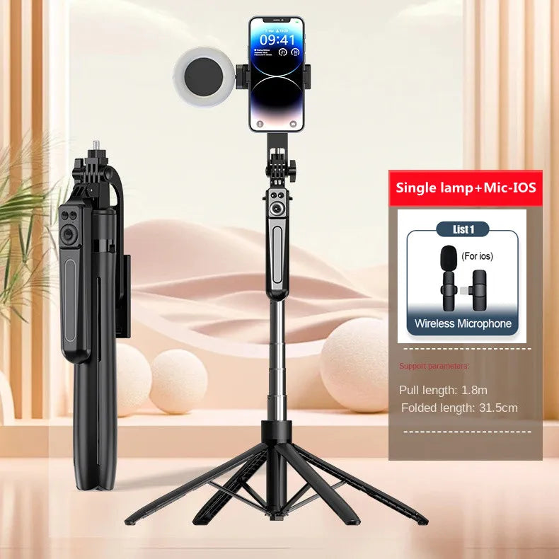 Smartphone Tripod Stand with Bluetooth Shutter – Wireless Selfie Stick