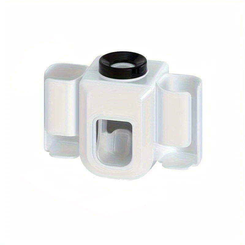 Wall-Mounted Toothbrush Holder with Automatic Toothpaste Dispenser