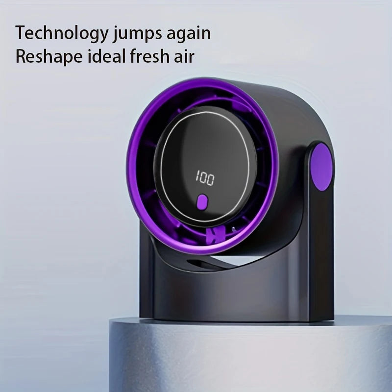 Portable Air Circulator Fan 1200mAh – Rechargeable Desktop Fan with 100-Speed Control