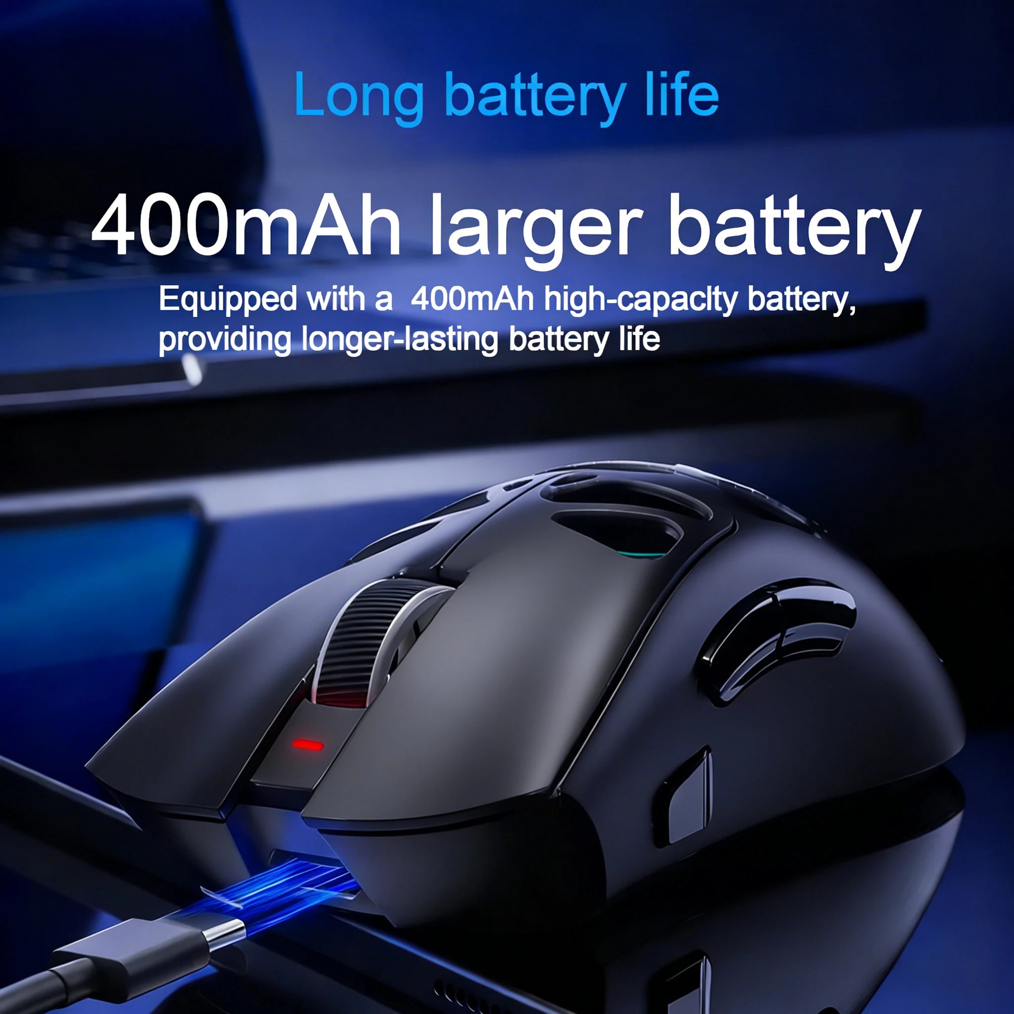 AULA SC620 Wireless Gaming Mouse, Lightweight Design, Multiple Lighting Effects, Customizable Fire Button, Optical Movement Dete